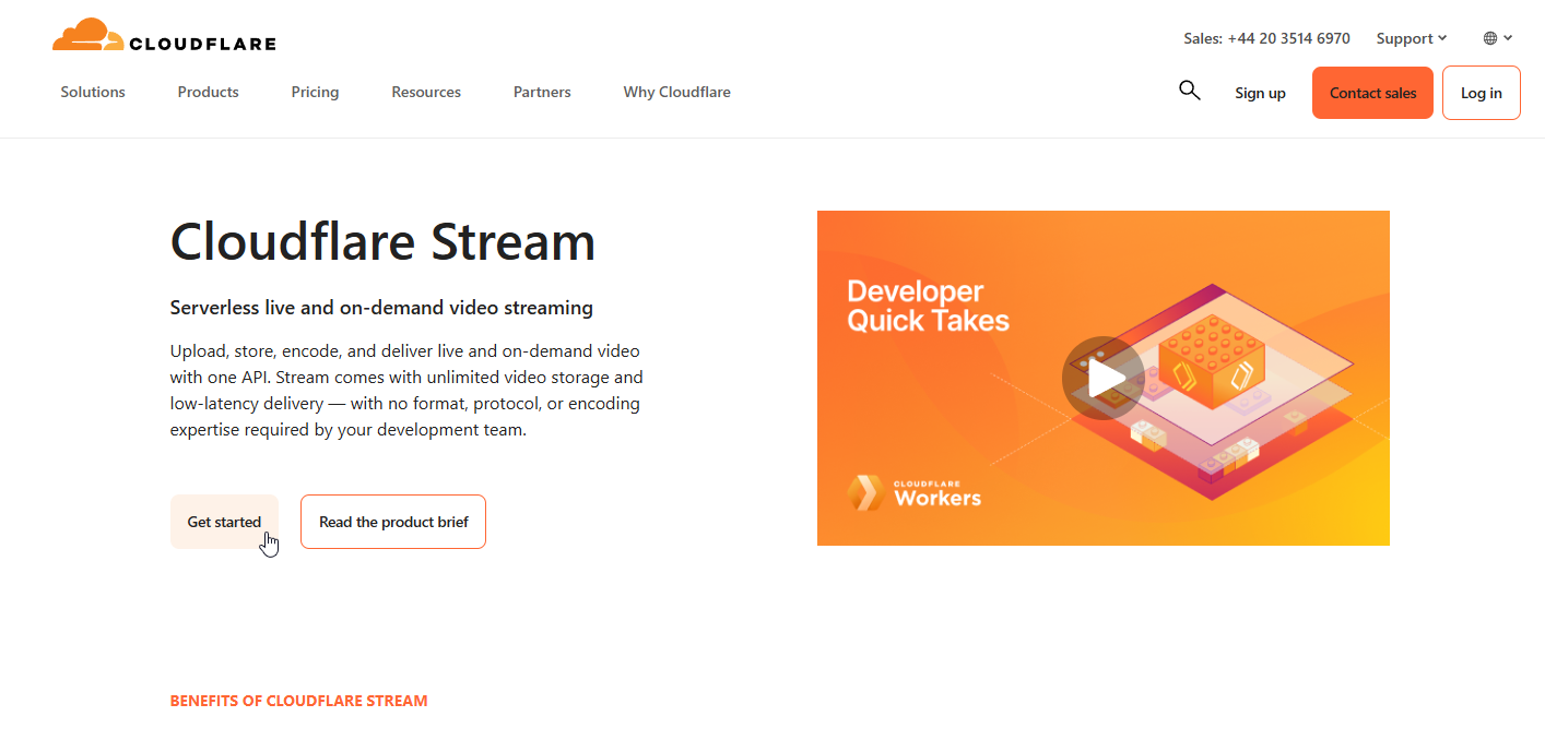 Cloudflare Stream Sign Up